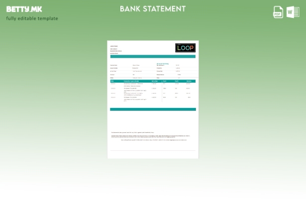 Модерен стил на шаблон за ексел банкарски извод од Kenya Loop